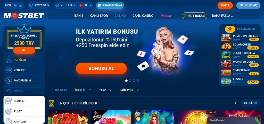Sázení peněz v online klubu Mostbet